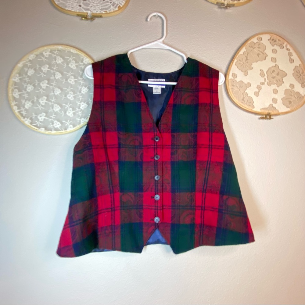 Vintage Wool Pendleton Plaid Vest